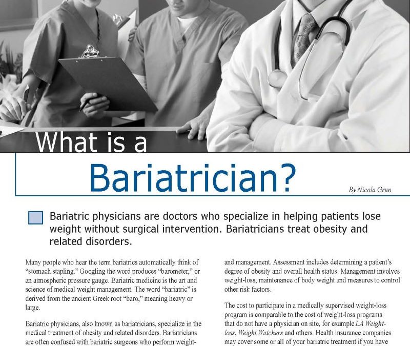 What Kind of Doctor Specializes in Weight Loss?